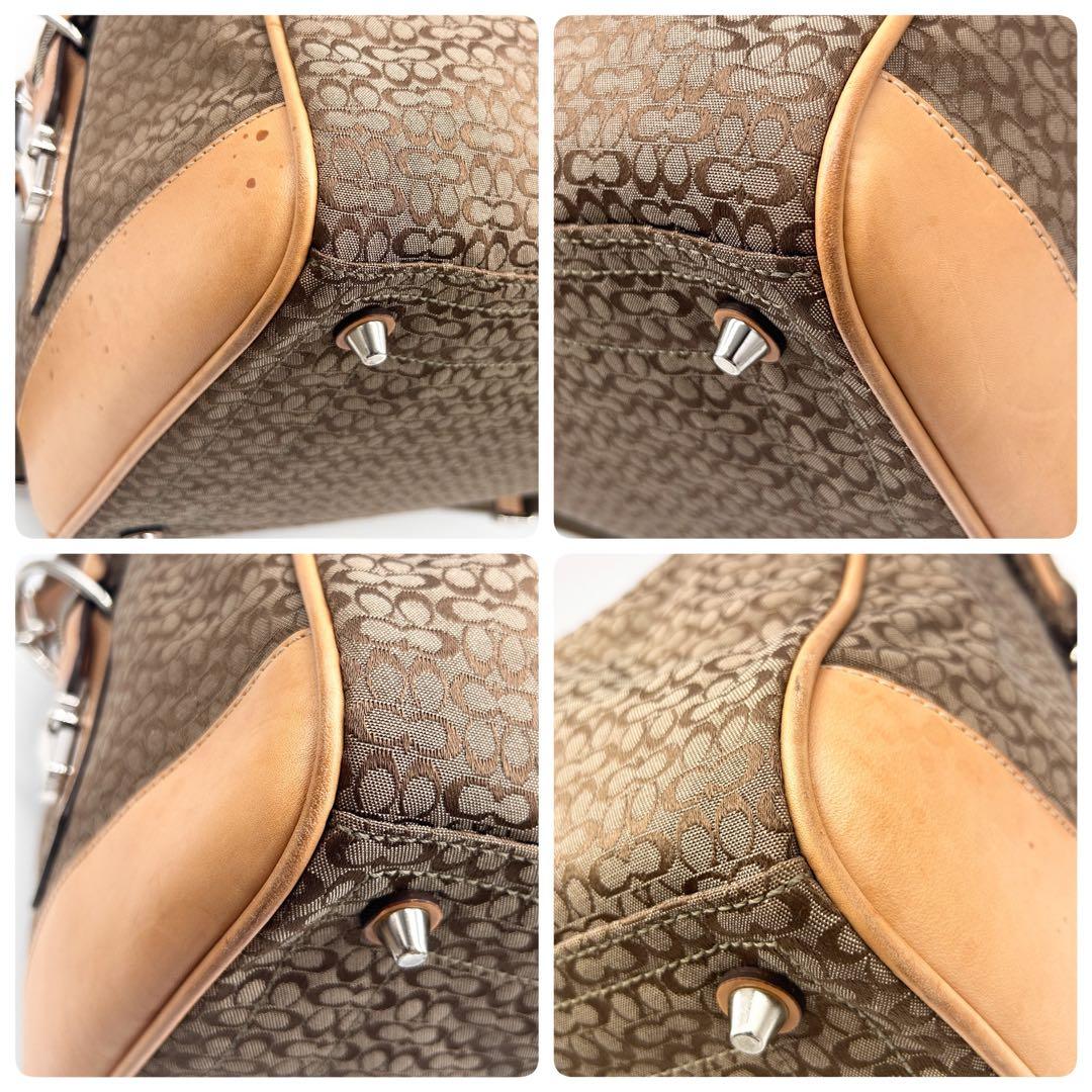 A422【希少 00s】良品 COACH 特大ボストンバッグ 男女兼用 入手困難