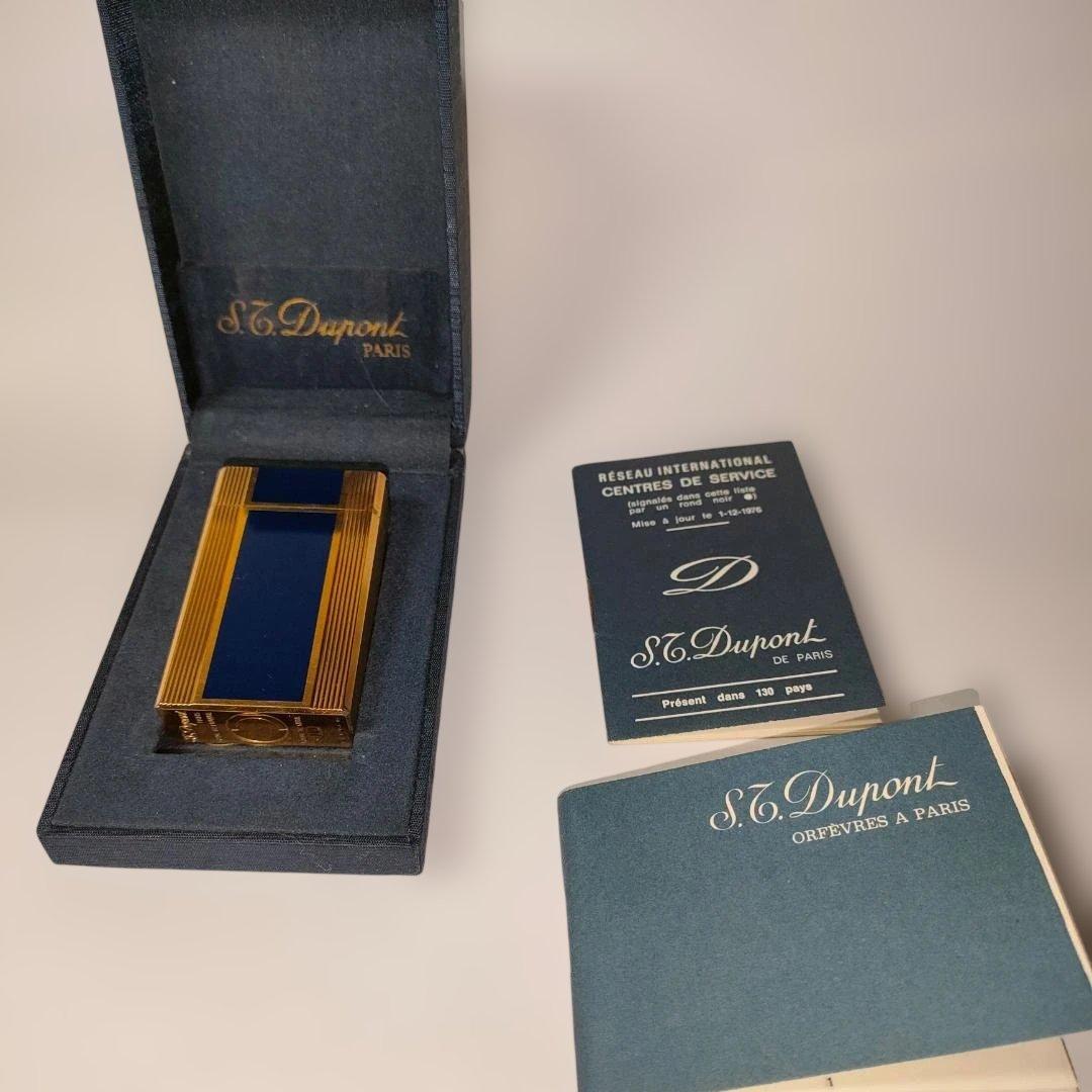 ST デュポン ライター ウィンザー ナチュラルブルーラッカー＆ゴールド