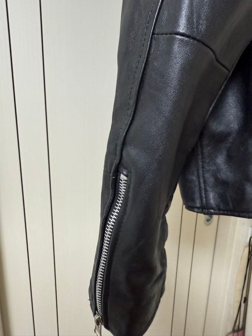 本革 シングル ライダース ジャケット XL 42