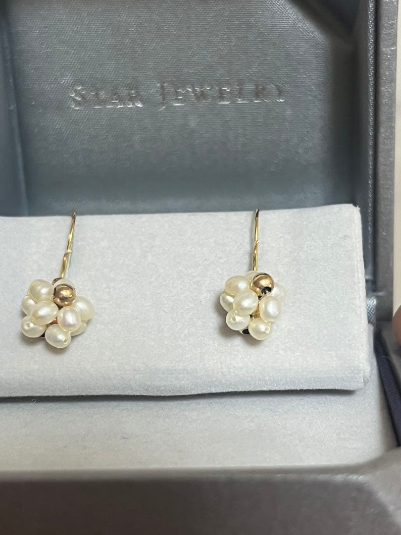 ★専用★メイジュエリーブルーダイヤモンドリング　とパールK18ピアス