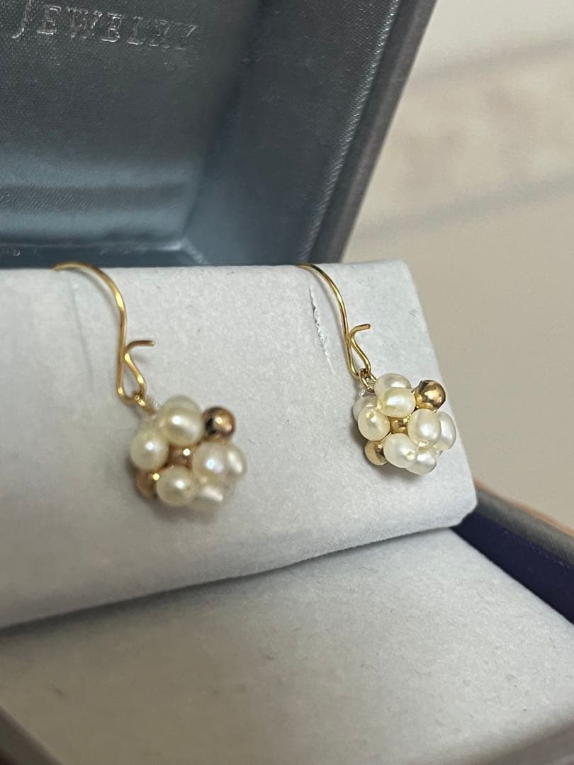 ★専用★メイジュエリーブルーダイヤモンドリング　とパールK18ピアス