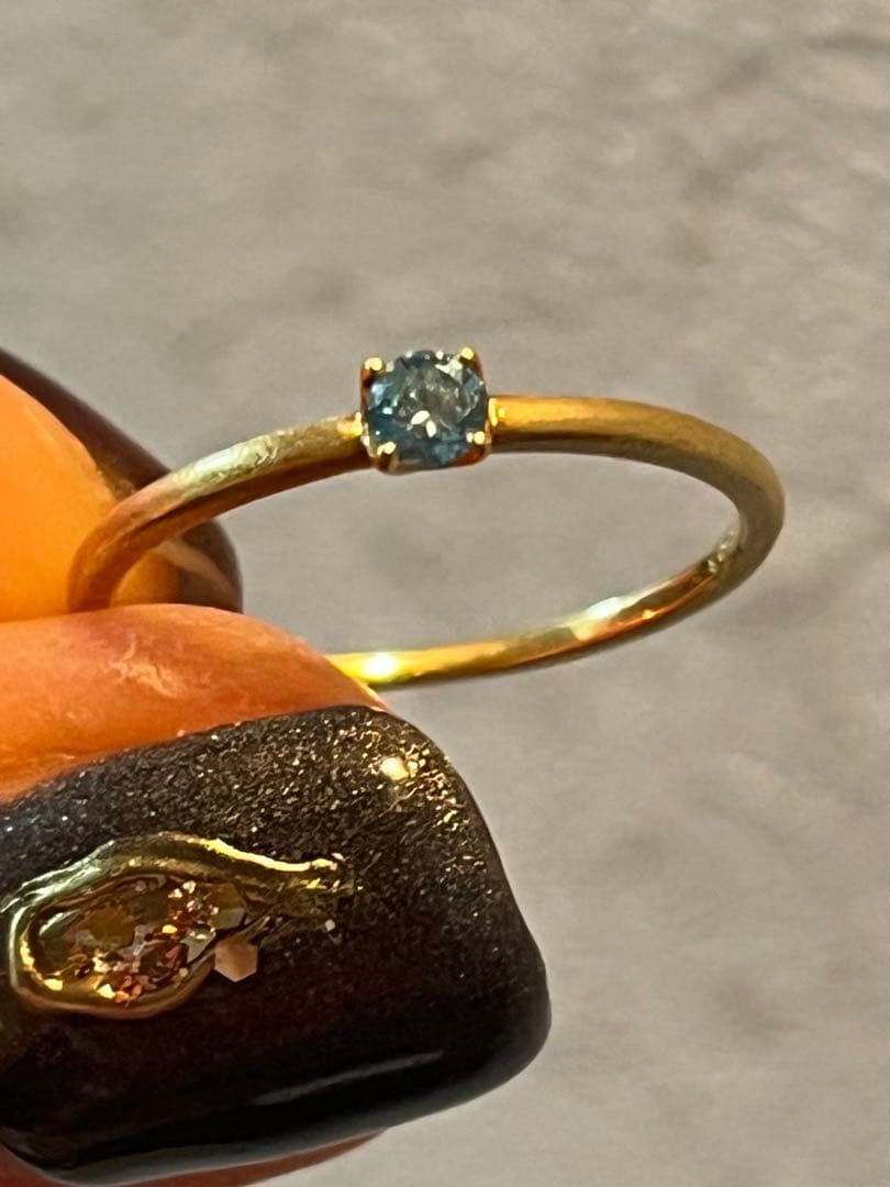 ★専用★メイジュエリーブルーダイヤモンドリング　とパールK18ピアス