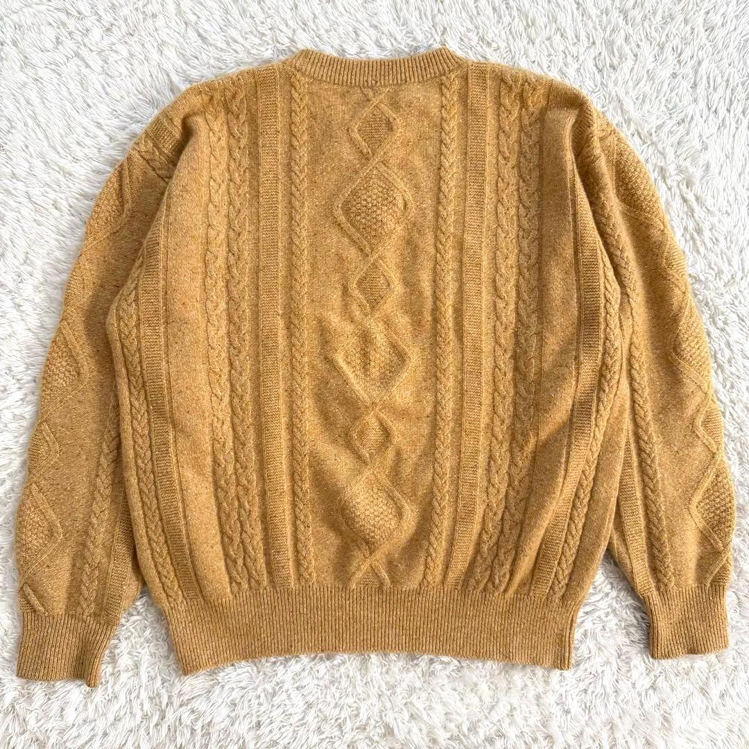 クリスチャンディオールムッシュー カシミヤ100% ケーブルニット セーター