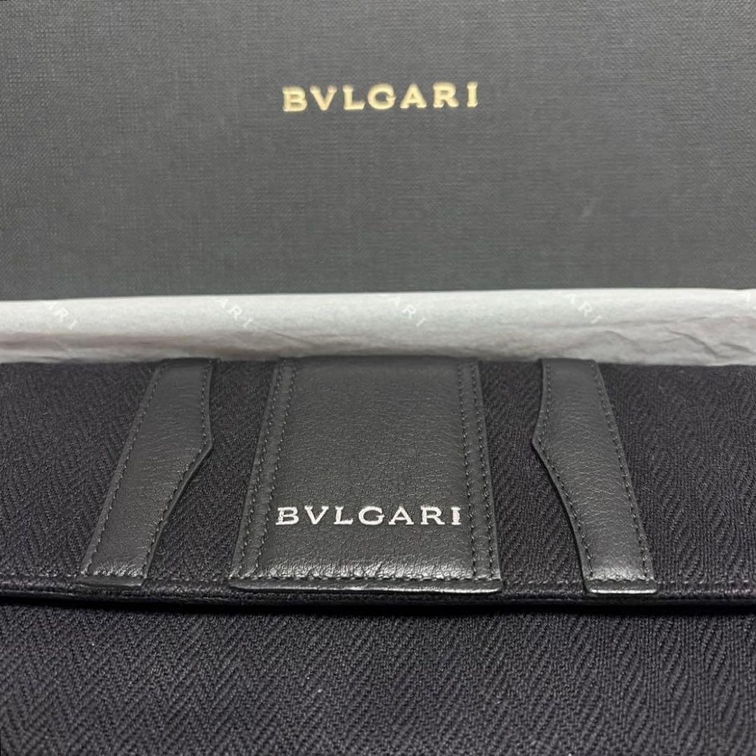 ブルガリ　BVLGARI　小銭入れ付長財布　ビーゼロワン　キャンバス×レザー