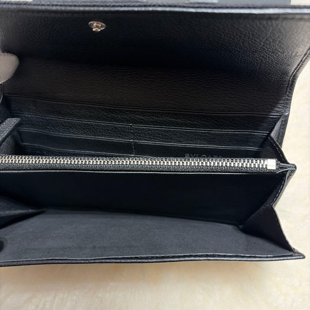 ブルガリ　BVLGARI　小銭入れ付長財布　ビーゼロワン　キャンバス×レザー