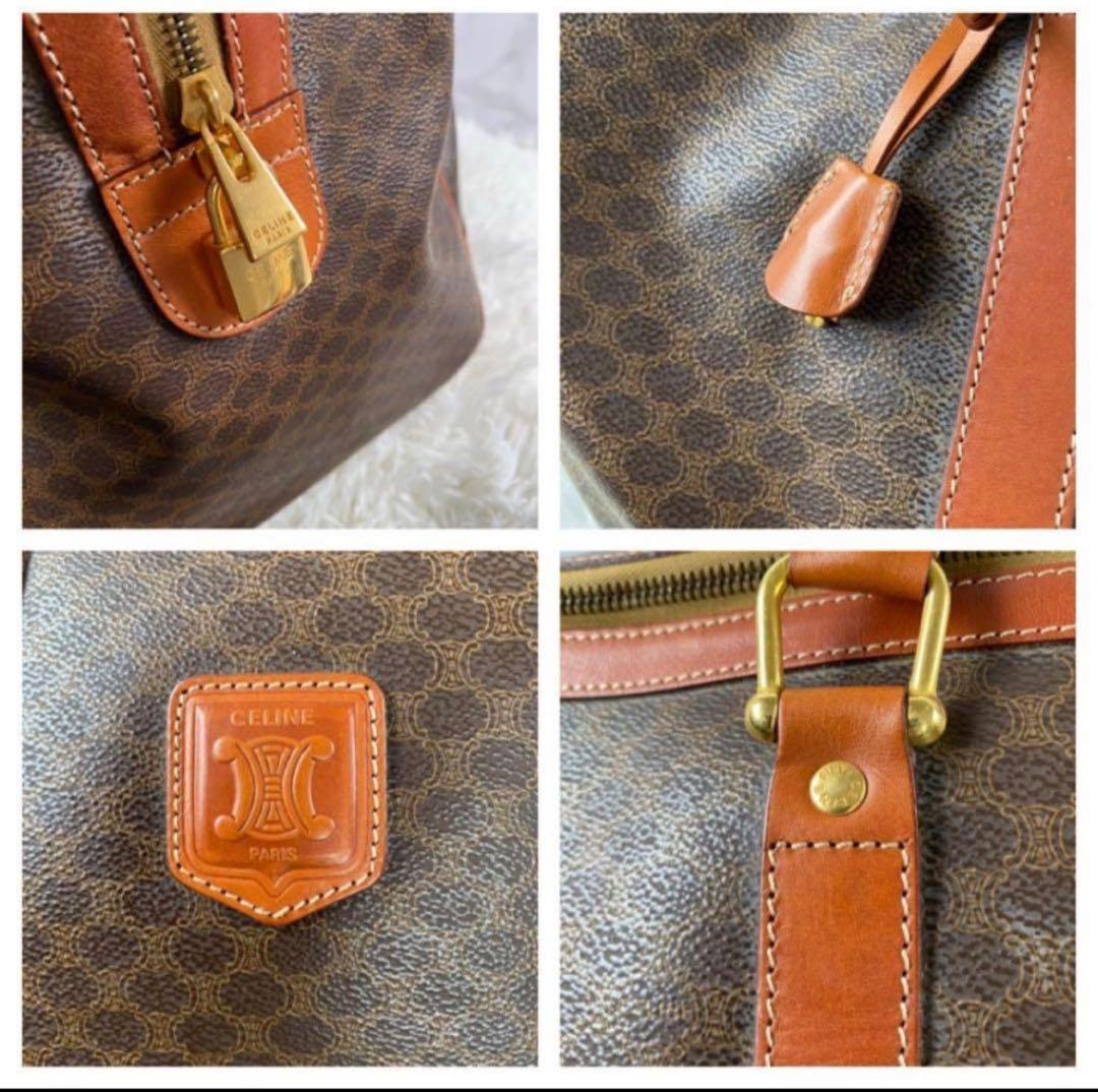 ★美品★ セリーヌ　マカダム　ボストン　PVC トリオンフ　ブラウン