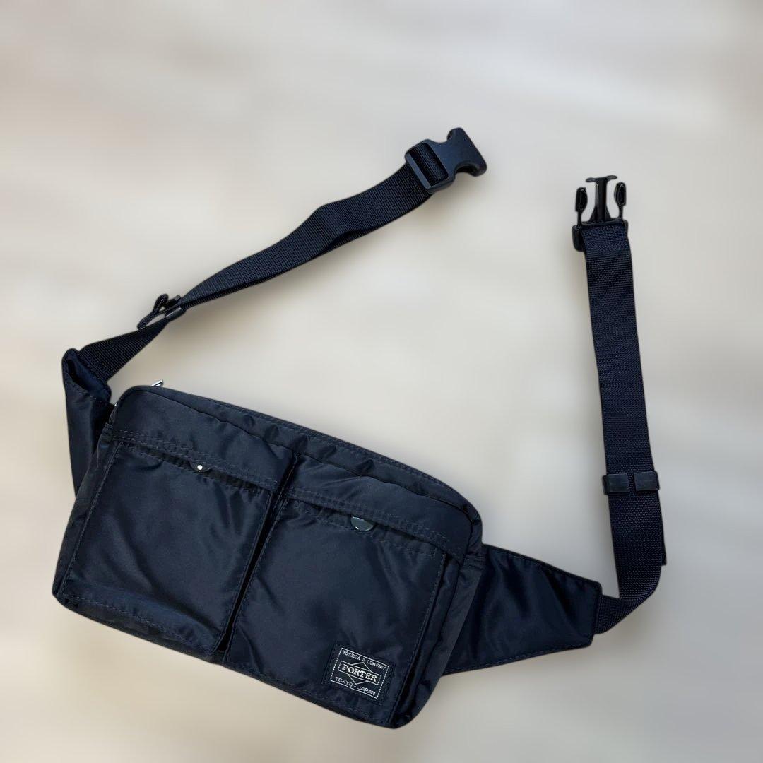 【PORTER】ポーター　タンカー　ボディバッグ　　　ブラック 巾着袋付き