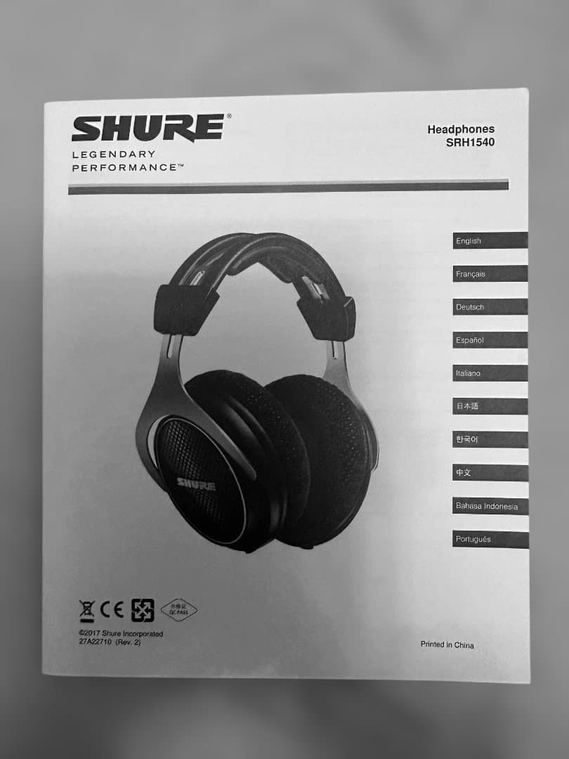 プロフェッショナルヘッドホンSHURE/SRH 1540