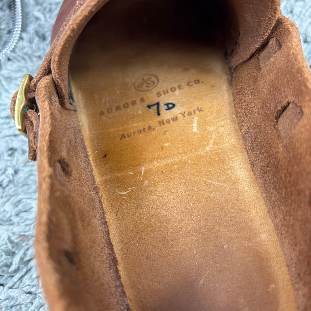 美品✨サイズ7オーロラシューズ ミドルイングリッシュ ブラウン 24cm
