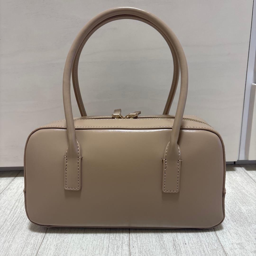 本日限りお値下中❗️herlipto ロゴミニボストンバッグ ベージュ