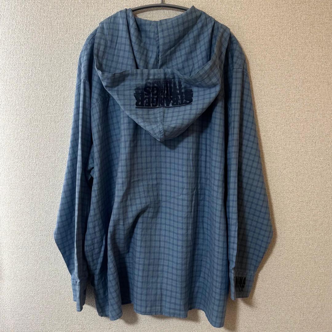 【新品未使用】ニコアンド　ストレンジャーシングス　コラボチェックフードシャツ