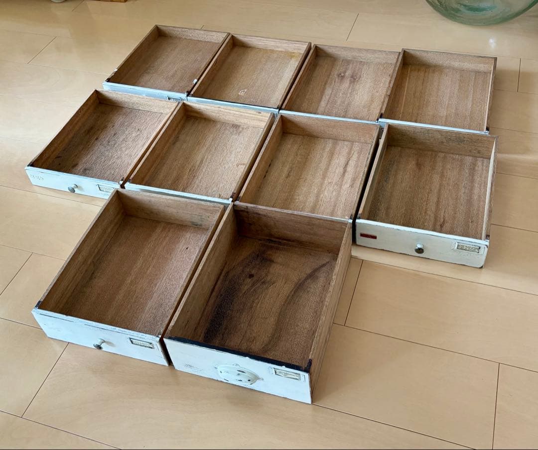 昭和レトロ ホワイト小引出し10段