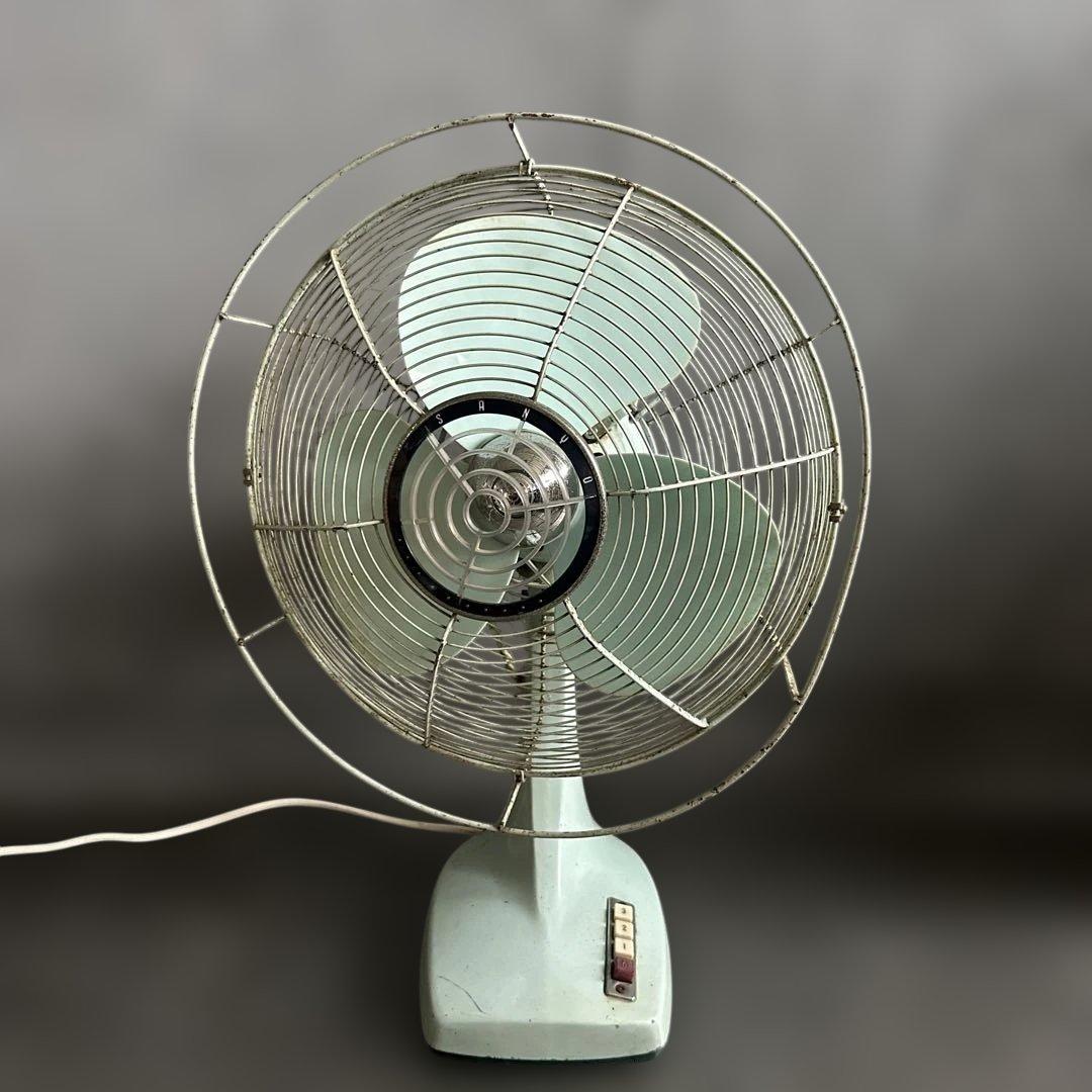 ヴィンテージ　三洋扇風機　サンヨー　通電確認済みとても可愛いカラー！