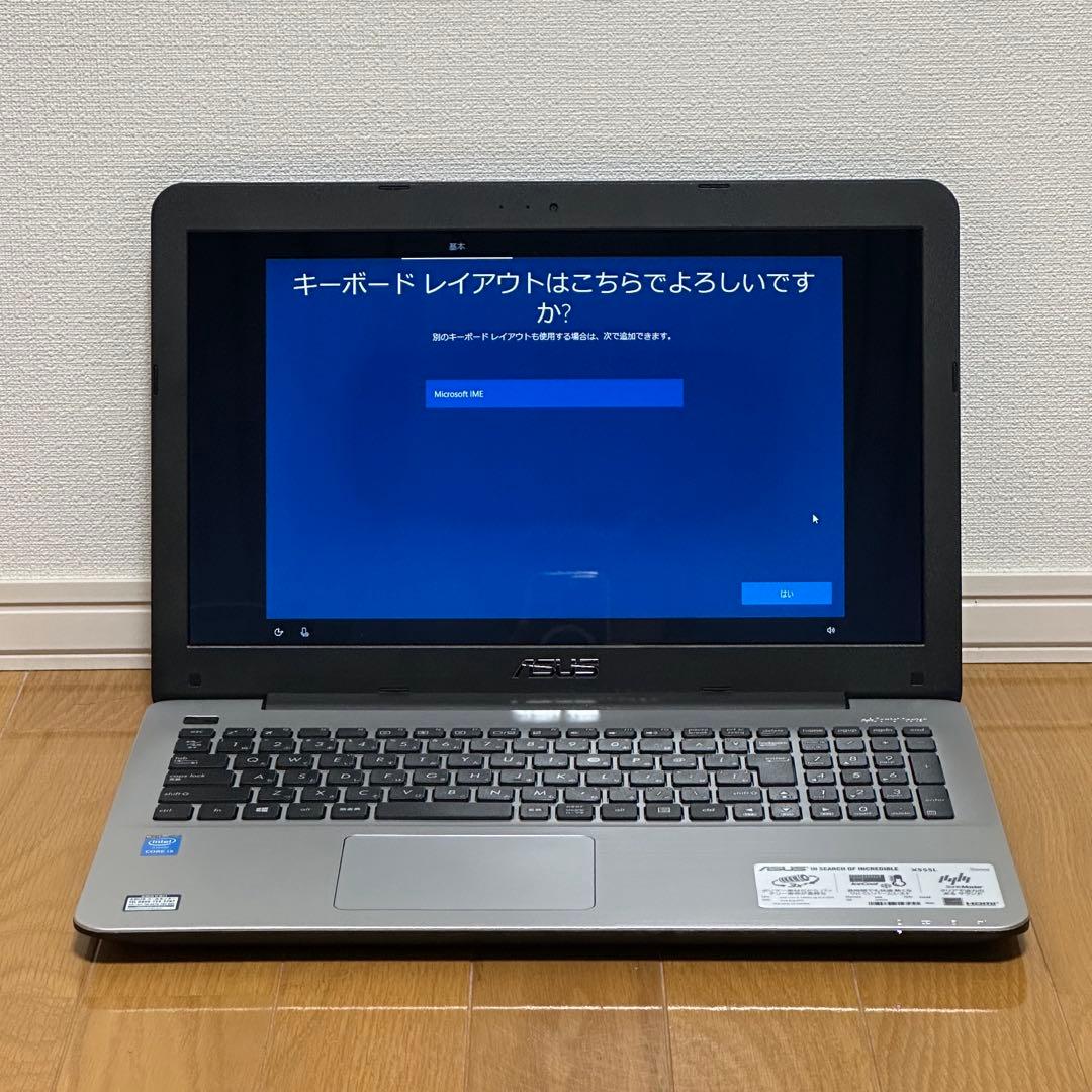 ASUS X555L Core i5-5200U メモリ4GB HDD500GB