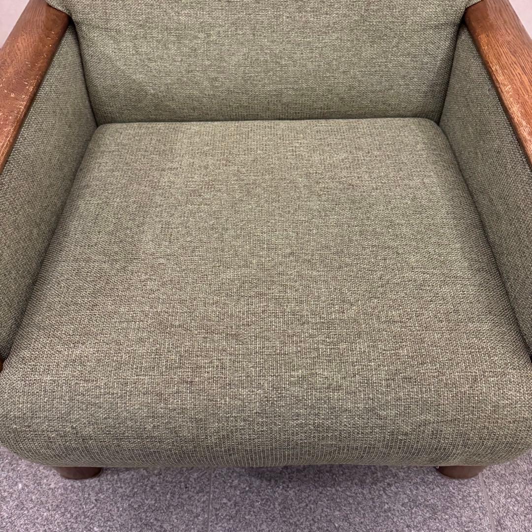 オールドカリモク パネルアーム 1人掛けソファ ①