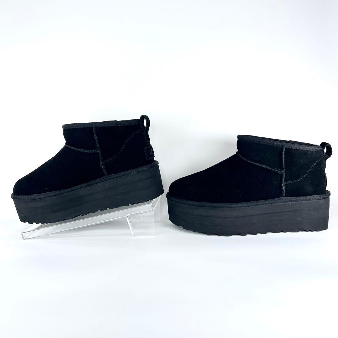 【新品未使用】UGG ULTRA MINI PLATFORM ブーツ 黒24.0