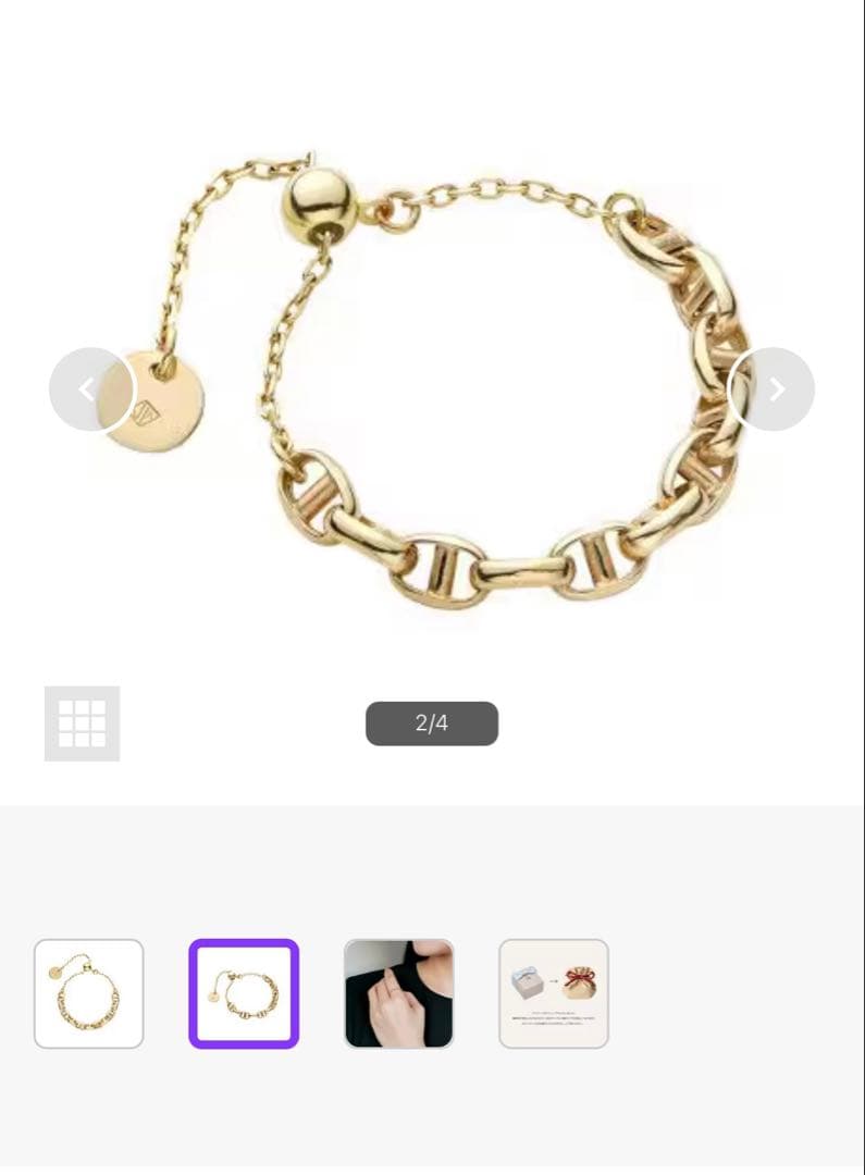 VAヴァンドーム青山 K10YG ゴールド チェーンリング　新品、未使用