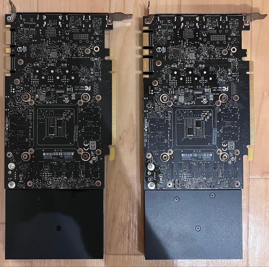 NVIDIA Quadro P4000 グラフィックボード　2枚セット