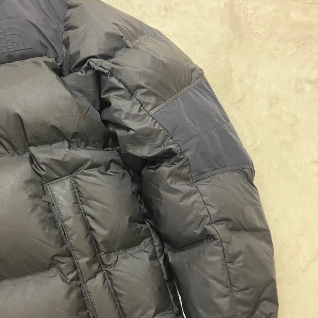 訳あり XL ノースフェイス ウィンドストッパーヌプシ ダウンジャケット 黒