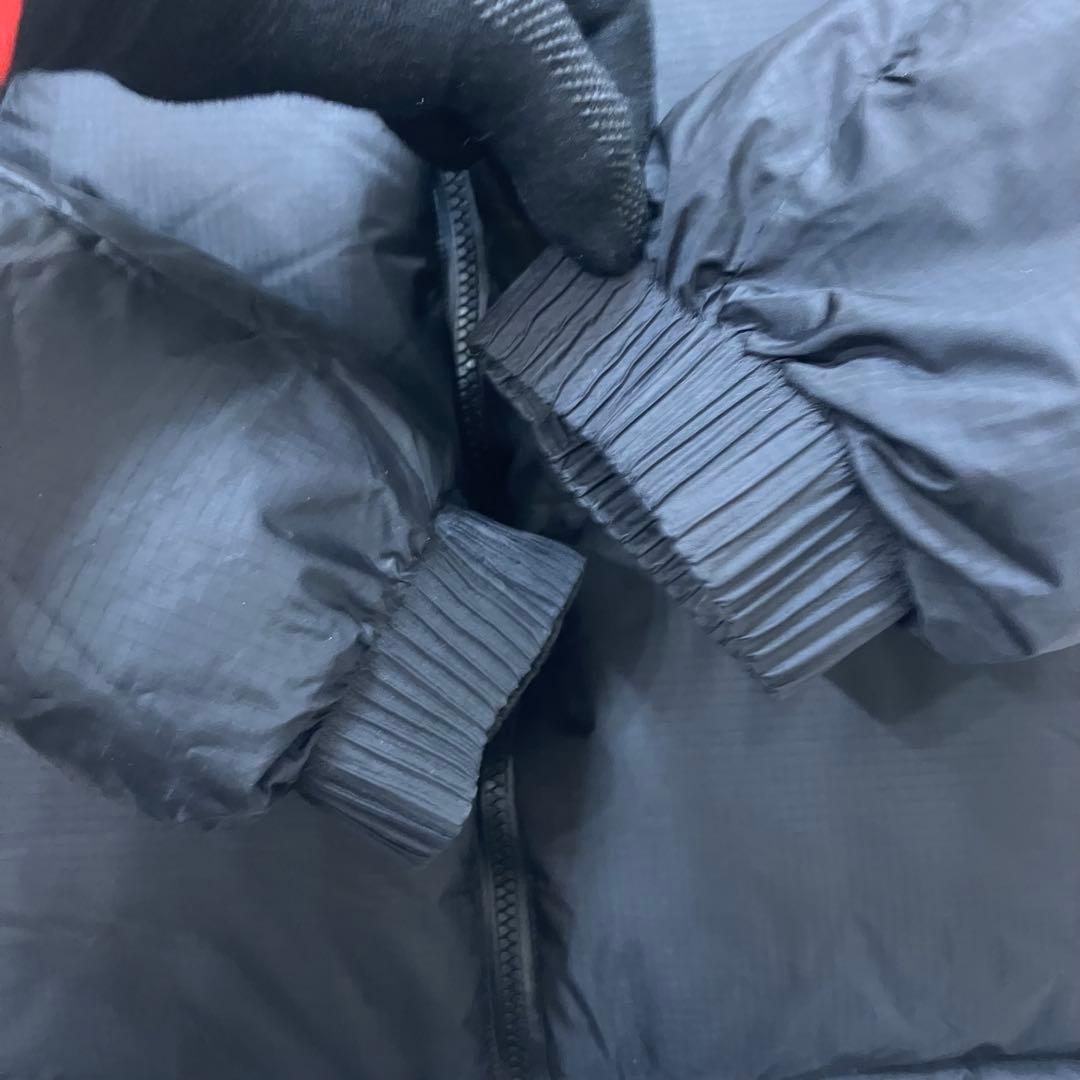 訳あり XL ノースフェイス ウィンドストッパーヌプシ ダウンジャケット 黒