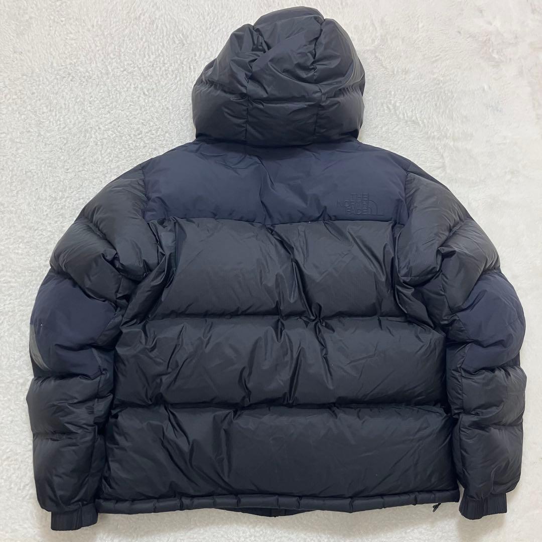 訳あり XL ノースフェイス ウィンドストッパーヌプシ ダウンジャケット 黒