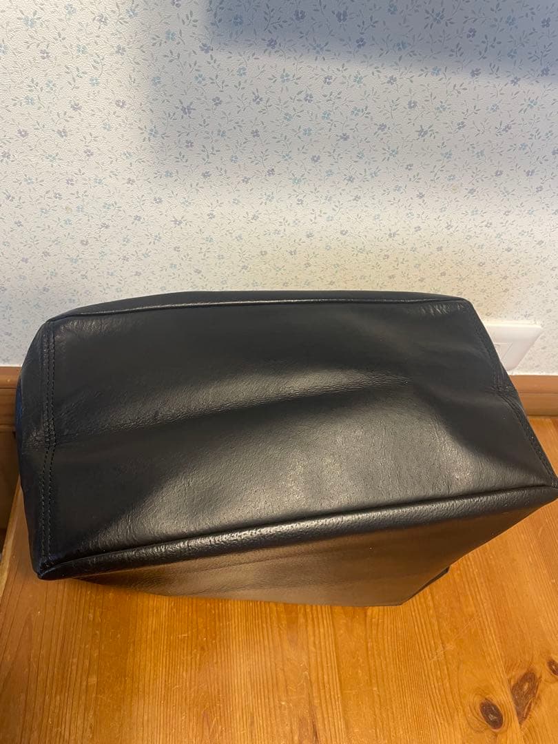 REN レザー ボストンバッグ 黒