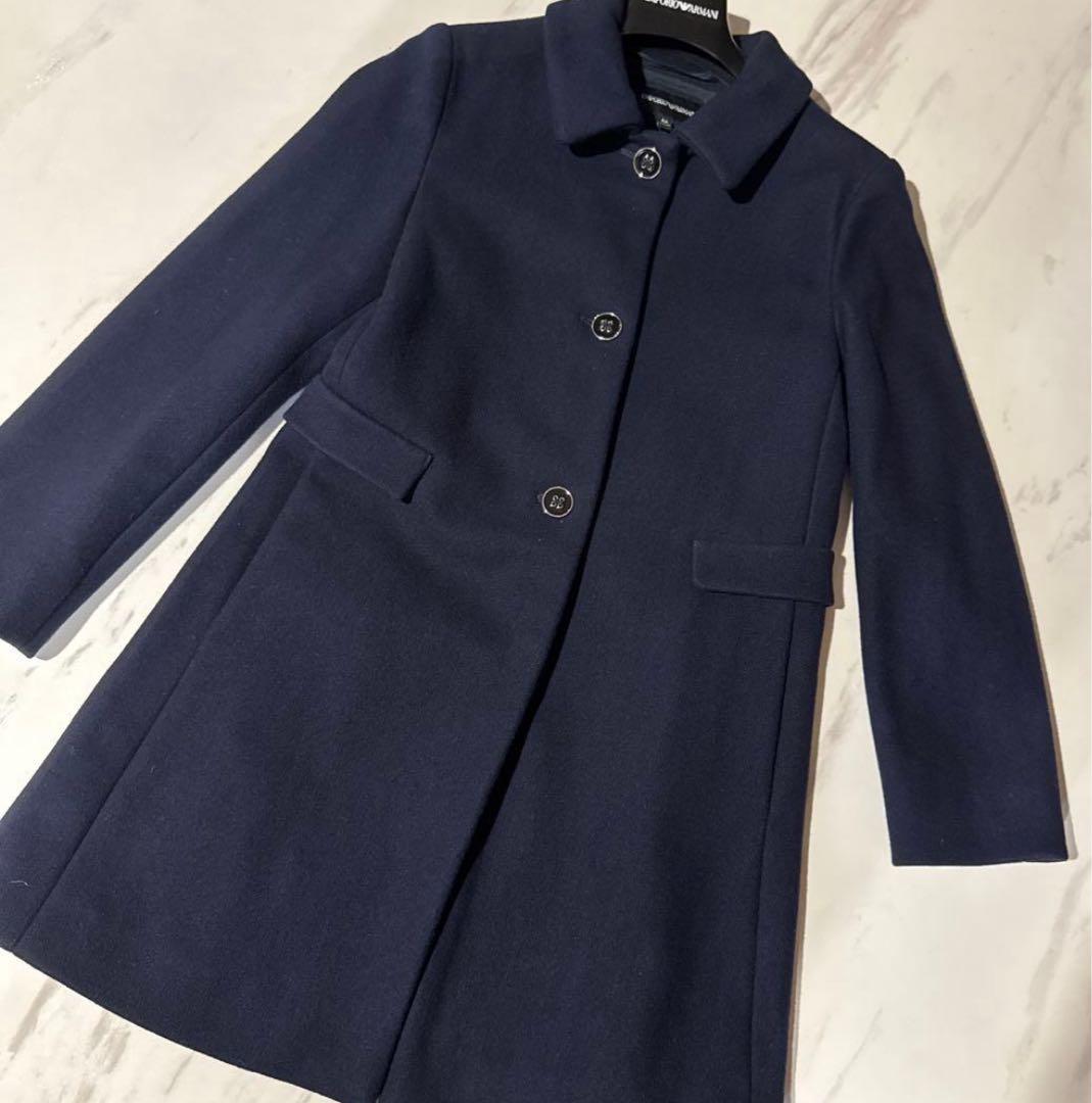 EMPORIO ARMANI ウールコート　ネイビー 8A(130cm)
