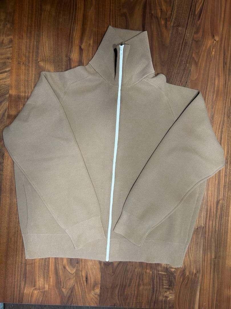 UNIQLO C ミラノリブフルジップカーディガン 32Beige XXL