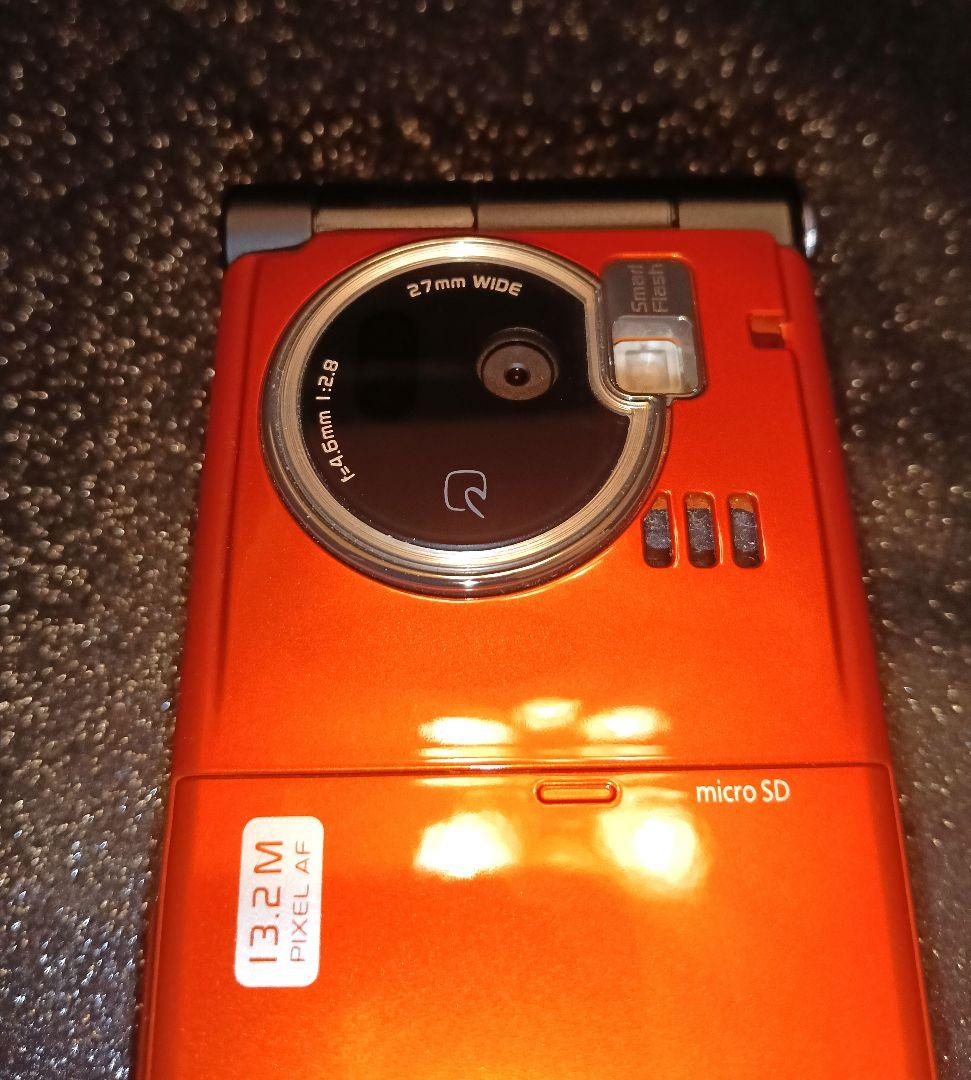 ガラケー docomo P-04B 折りたたみ携帯電話 パナソニック オレンジ