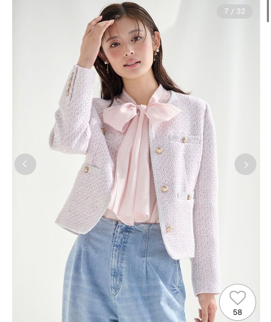 CELFORD 36 ビッグリボンセミシアーブラウス