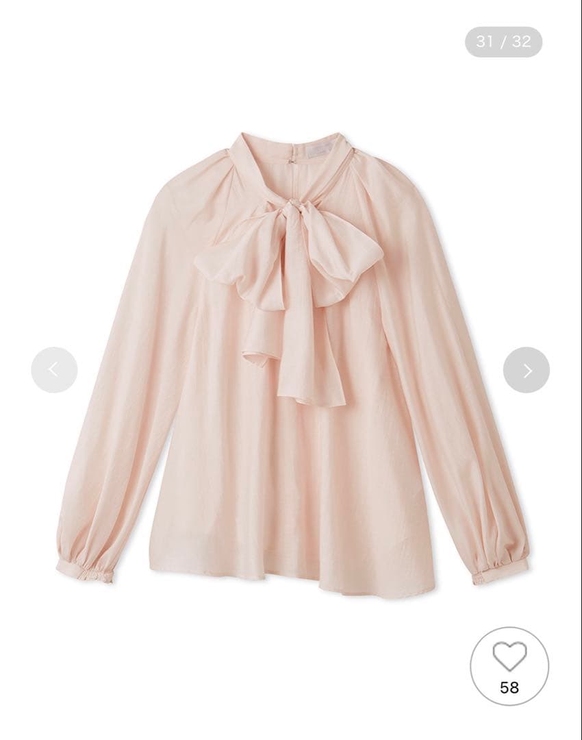 CELFORD 36 ビッグリボンセミシアーブラウス