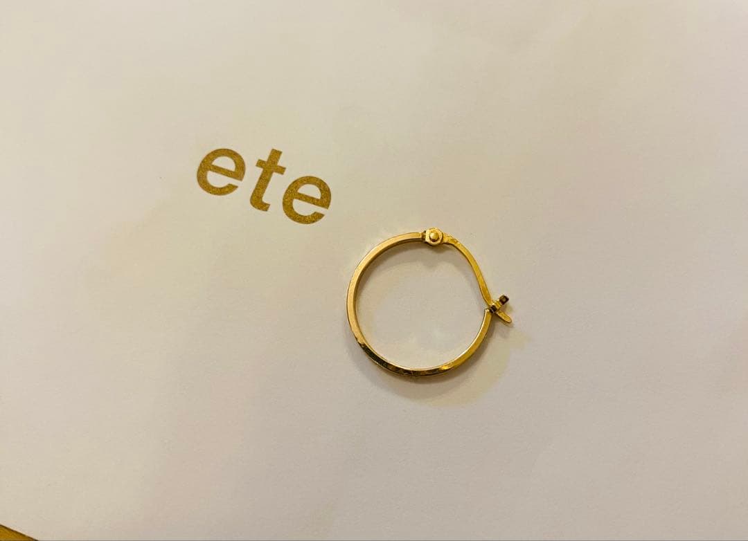 ete クレールK10 フープピアス　片耳のみ