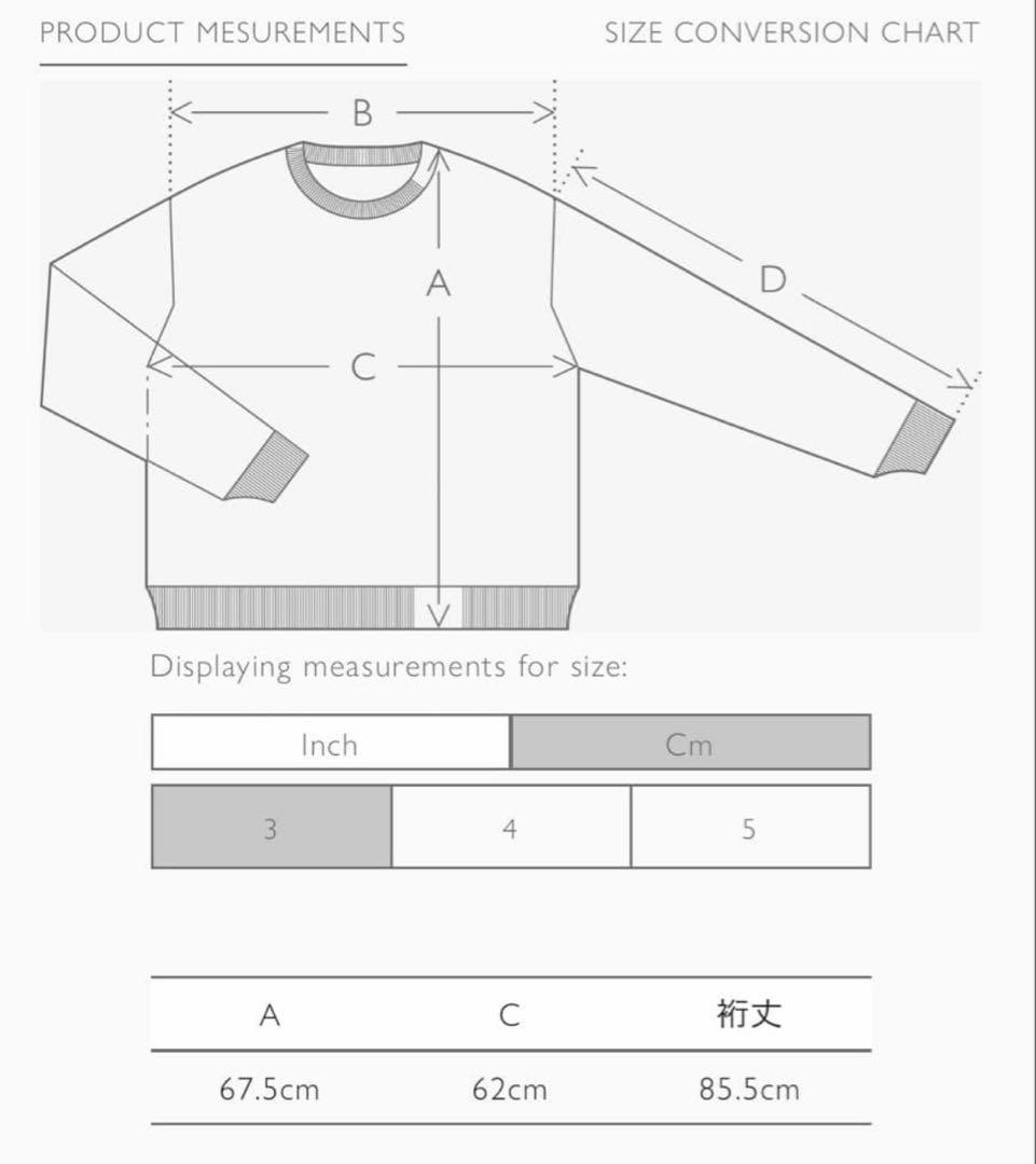 【試着のみ】AURALEE SUPER HIGH GAUGE SWEAT P/O