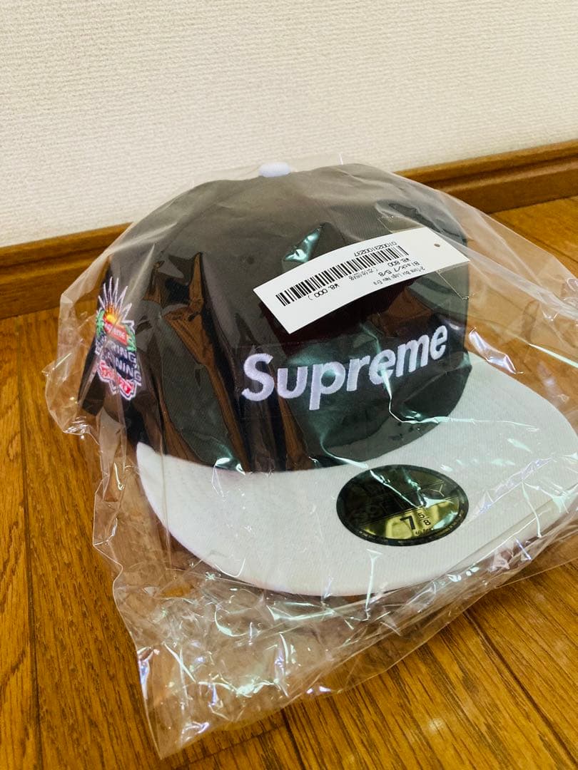 シュプリーム 2トーン ボックスロゴ ニューエラ キャップ ブラック 黒