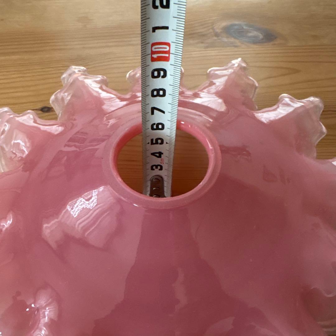 フランスアンティーク　オパールセントガラスシェード