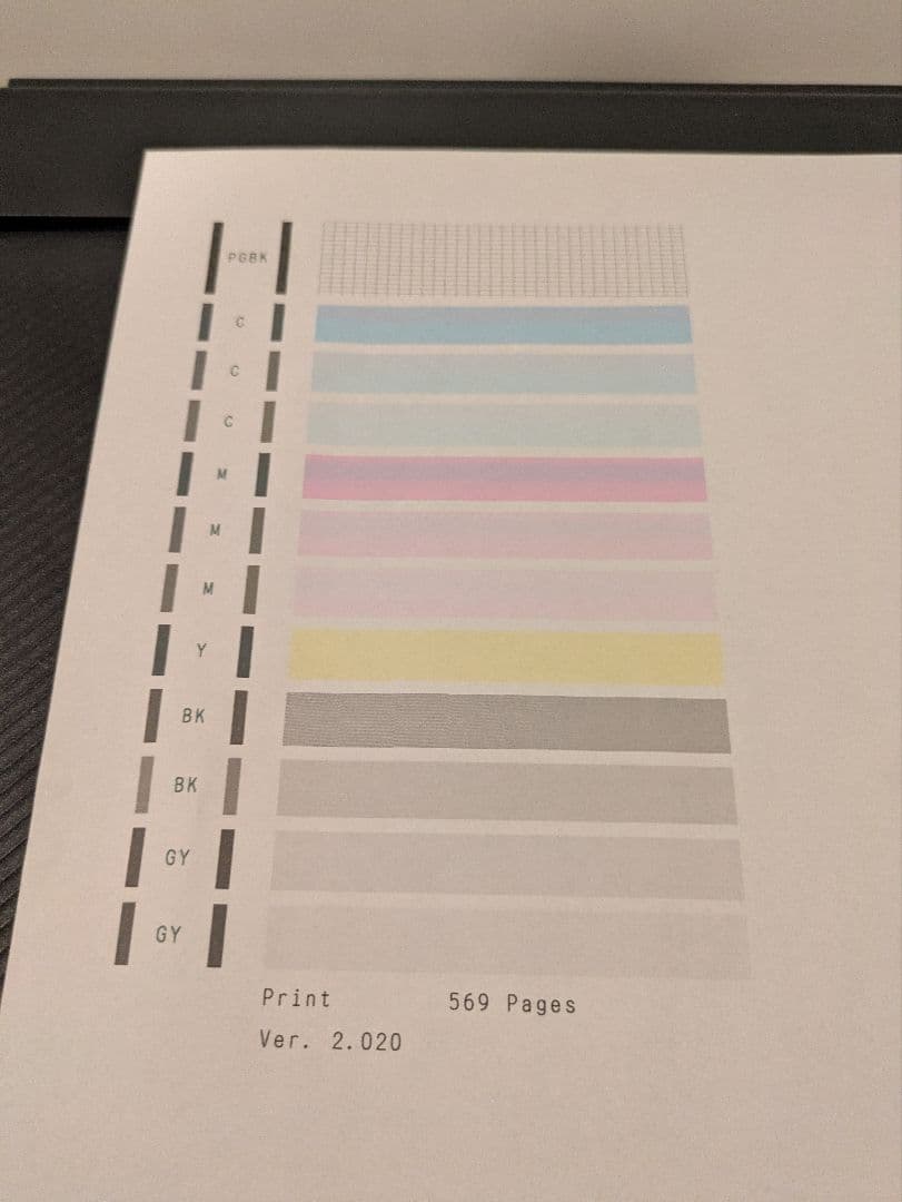 Canon PIXUS TS 8630 印刷枚数 570枚 N8021