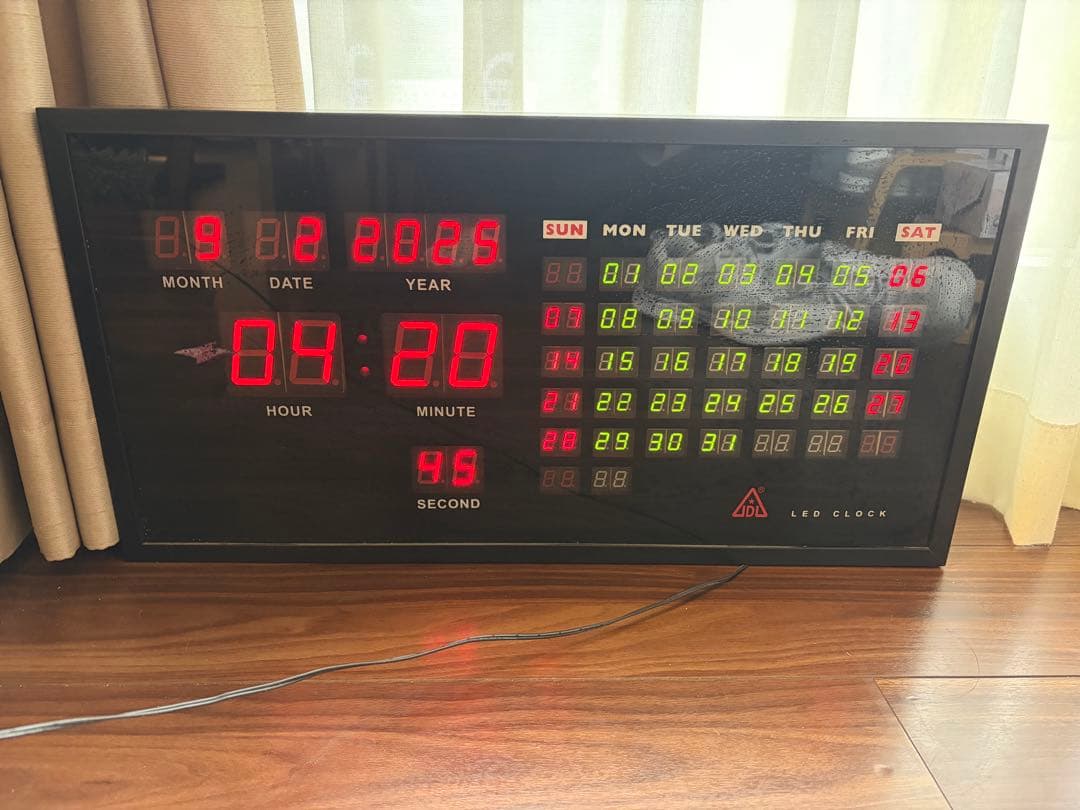 【希少】JDL LED CLOCK デジタル壁掛け時計 カレンダー