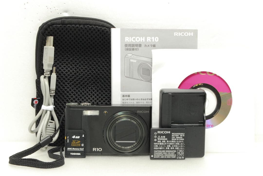 RICOH R10 ❤️スマホ転送 ブラック 動作確認済 リコー コンデジ カメラ