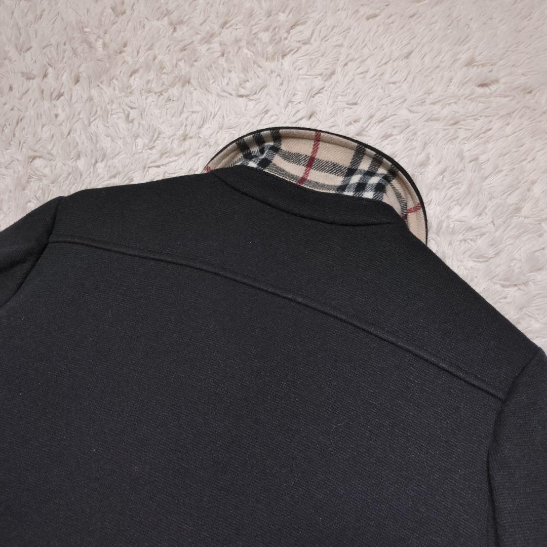 極美品！バーバリーロンドン　ウールダッフルコート ノバチェック　トグル　水牛　L