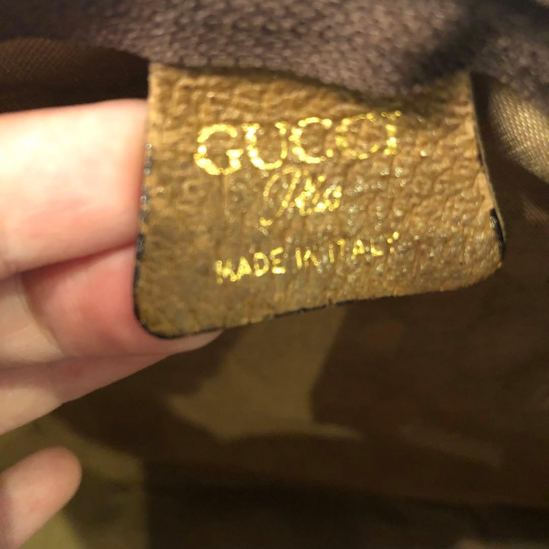 GUCCI キャンバス ボストンバッグ シェリーライン プラス PVC