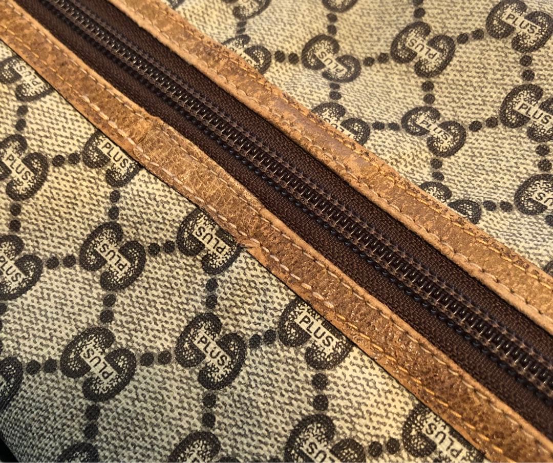 GUCCI キャンバス ボストンバッグ シェリーライン プラス PVC