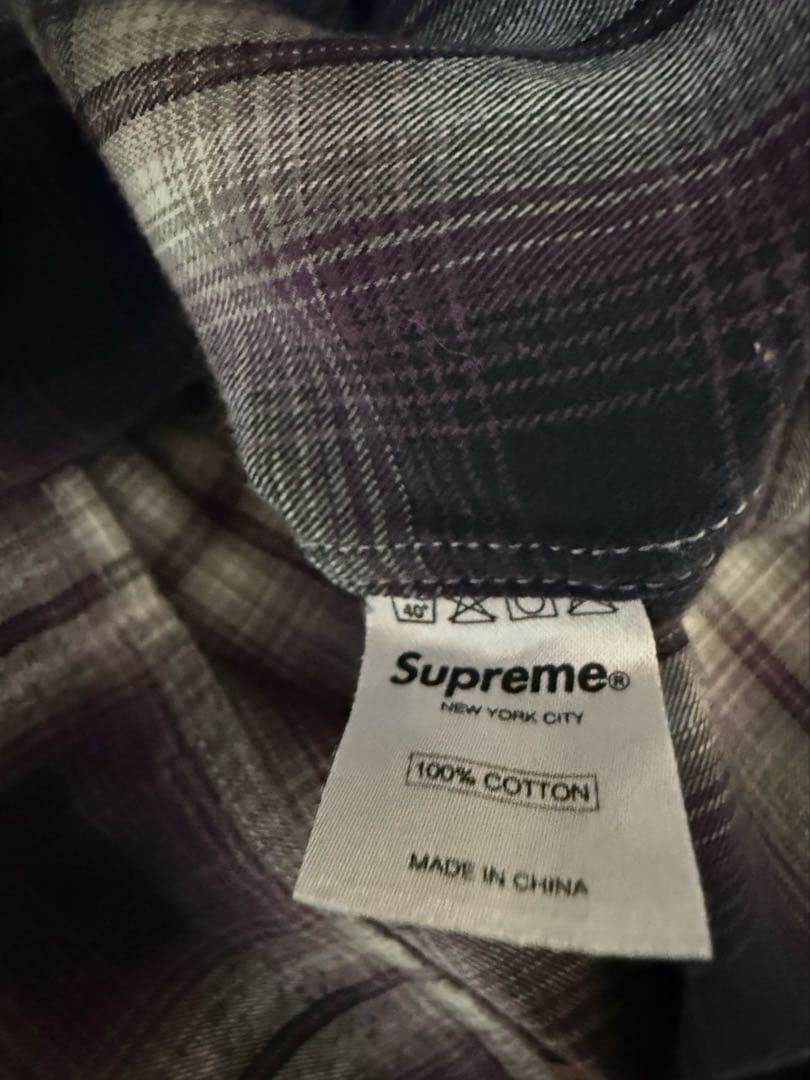 SupremeオンブレチェックシャツXL