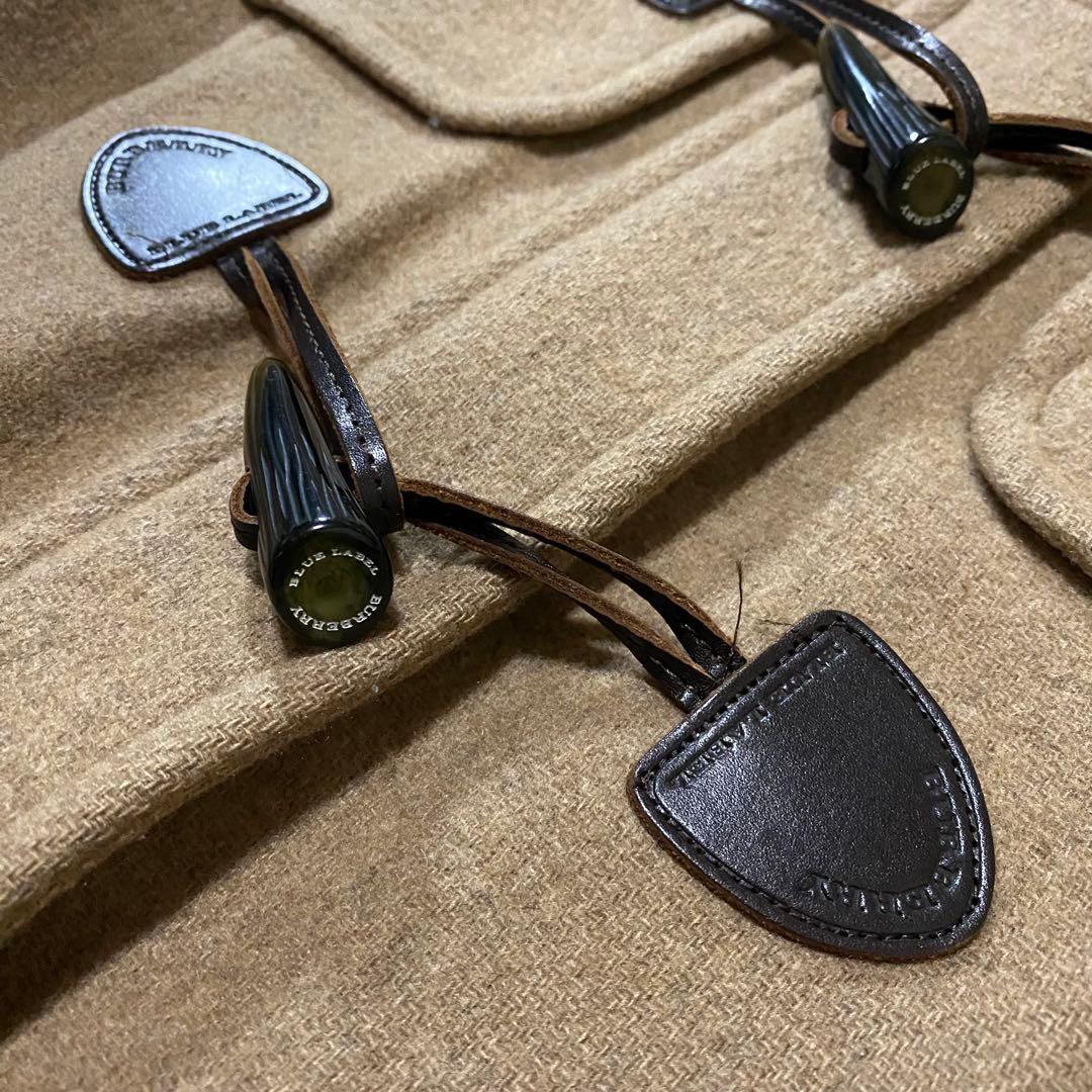 【美品】バーバリーブルーレーベル　ダッフルコート　ノバチェック　ブラウン　S