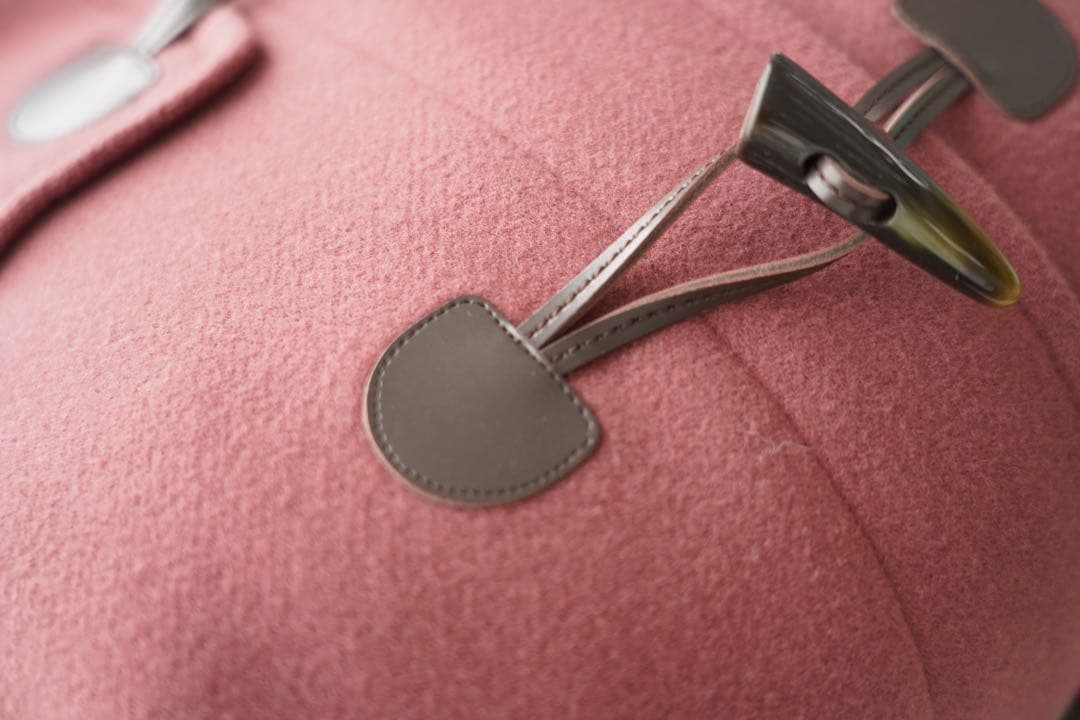 未使用に近い ブルーレーベル　エアリーメルトンロングダッフルコート M ピンク