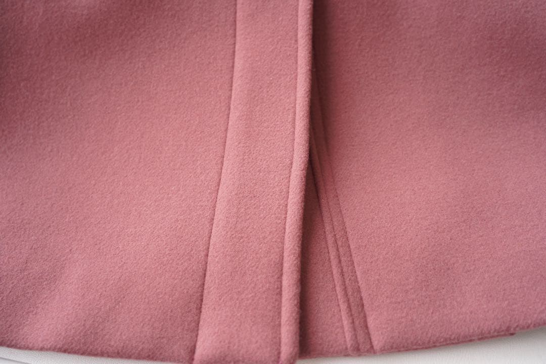 未使用に近い ブルーレーベル　エアリーメルトンロングダッフルコート M ピンク