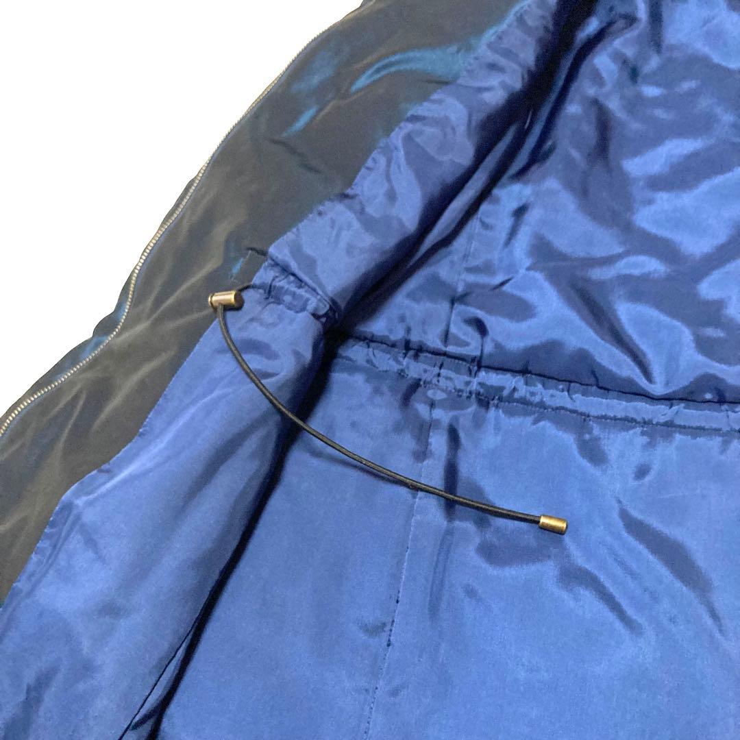 GIVENCHY ジバンシー ドローコード 中綿 フーデッドコート 42 ブルー