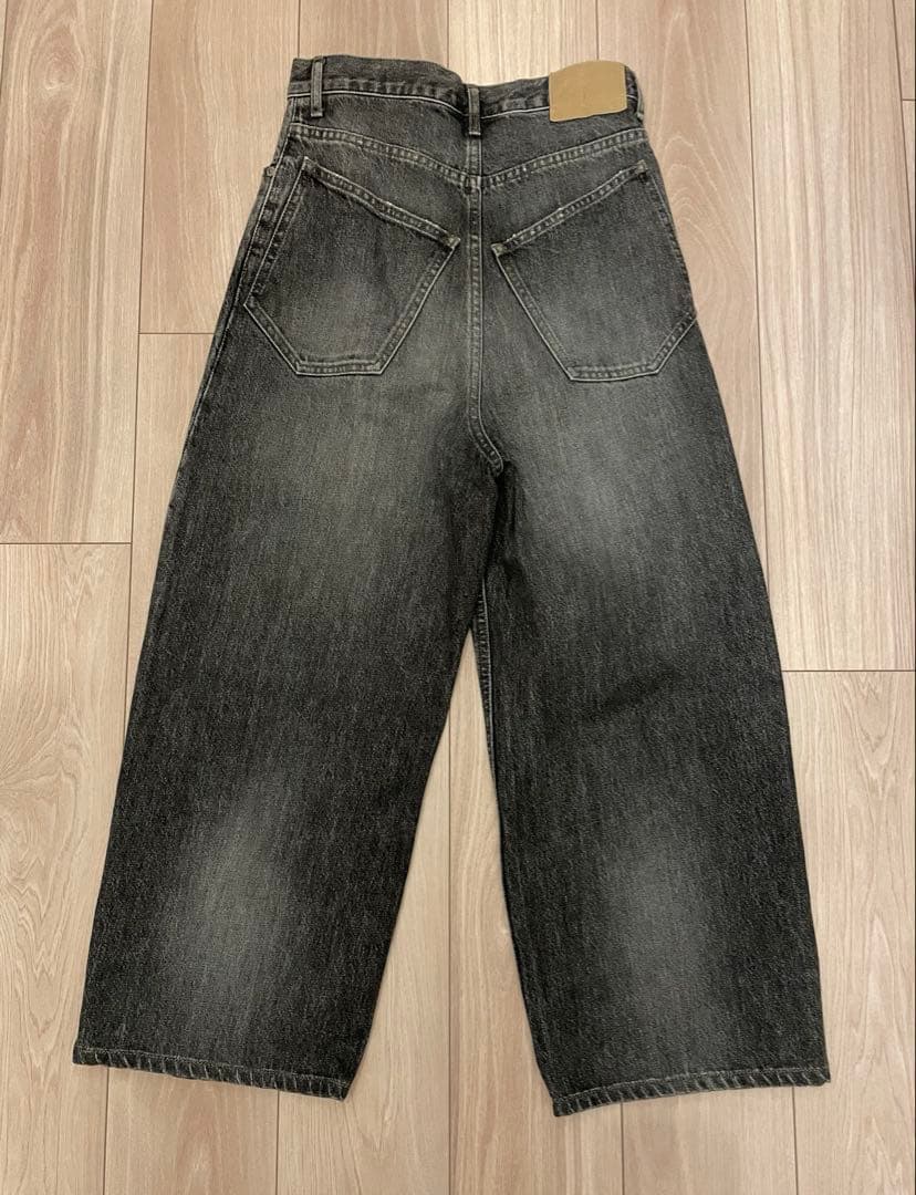 オクスン　original wide denim black 1