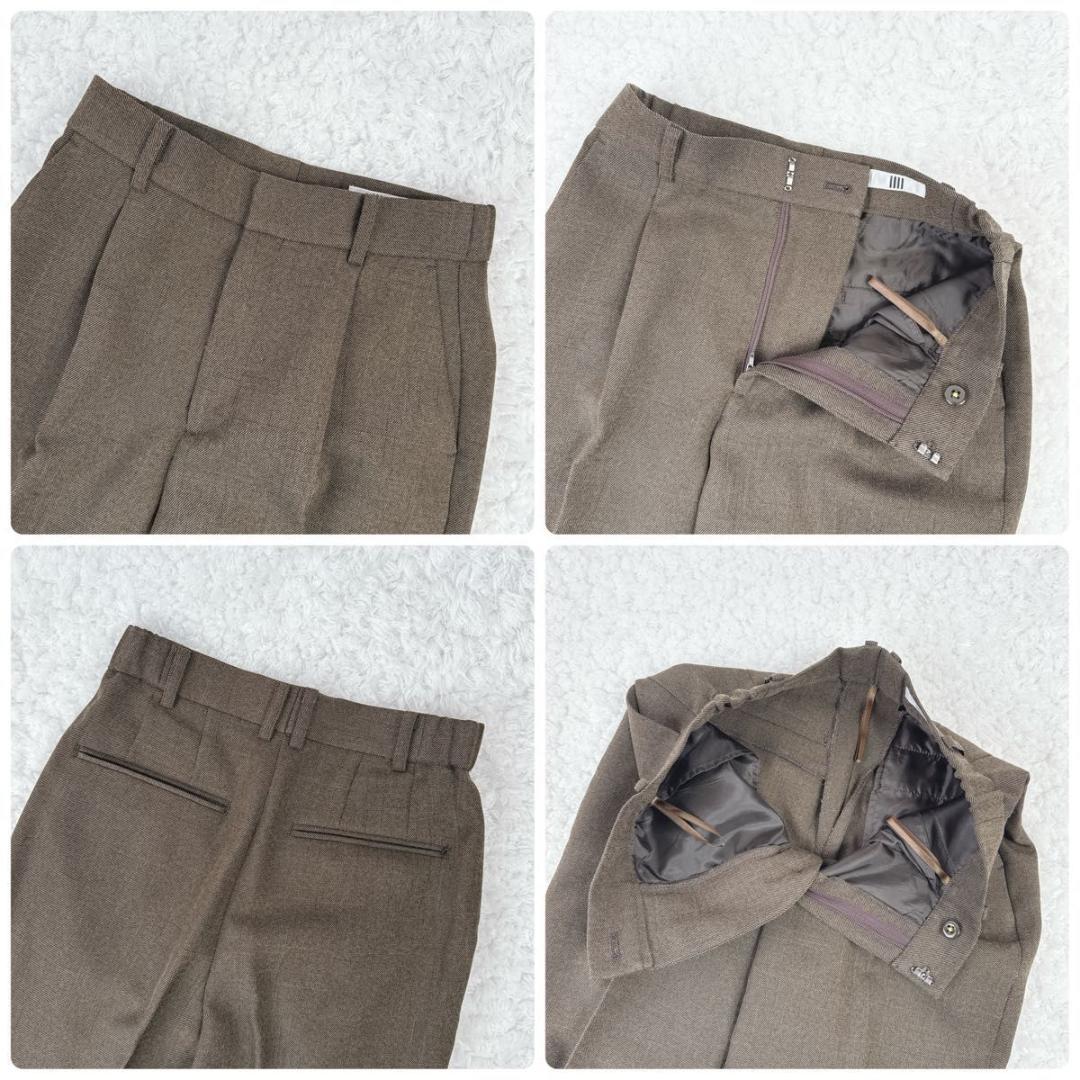 【極美品】スーツセレクト セットアップ パンツ スーツ ブラウン 近年モデル