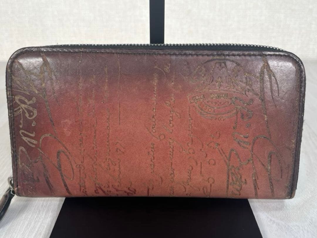 【良品】ベルルッティ　イタウバ　長財布　カリグラフィー　ラウンドジップ　スタンプ