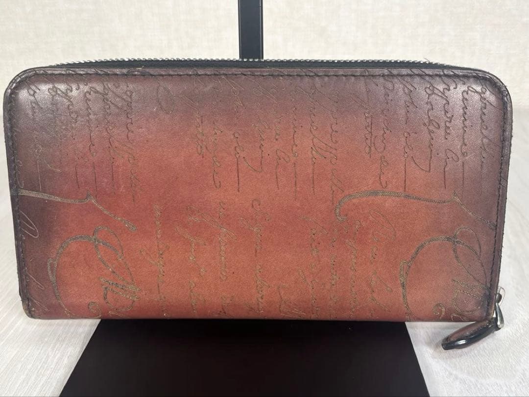 【良品】ベルルッティ　イタウバ　長財布　カリグラフィー　ラウンドジップ　スタンプ